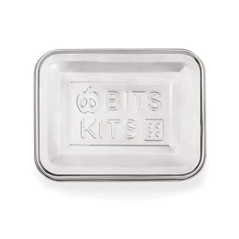 Bits Kits صندوق غداء ووجبات خفيفة من الفولاذ المقاوم للصدأ من بيتس كيتس للأطفال والبالغين، 1 قسم، سعة 3 أكواب، لون فضي - Image 4